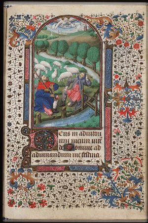 Annunciation of Christ's birth to the shepherds