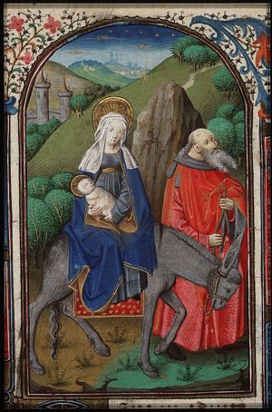 The Flight into Egypt: Mary, St. Joseph and the Christ-child on their way