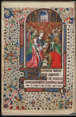 Pentecost: the Holy Spirit descends upon Mary and the apostles