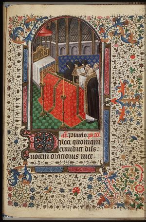 A funeral service in a church