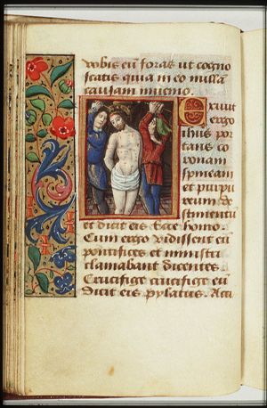 The tortures of Christ: Christ is flagellated