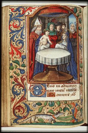 The presentation in the temple: Mary presents the Christ-child to Simeon