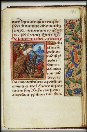 St. Michael conquering the dragon (Satan)
