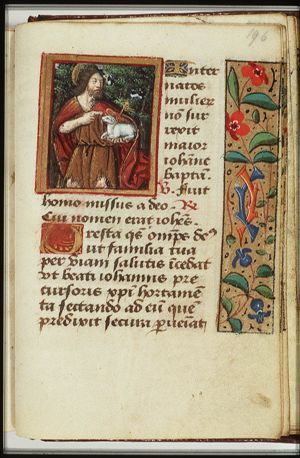 St. John the Baptist holding the Lamb of God (Agnus Dei)