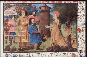 Othea gives the letter for Hector to a messenger