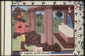 Pygmalion in the temple of Venus