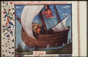 Neptune protecting a ship