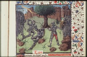 Single combat between Memnon and Achilles