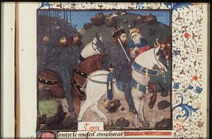Amphiarus advises Adrastus against the expedition to Thebes