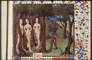 Actaeon surprises Diana bathing and is changed into a stag