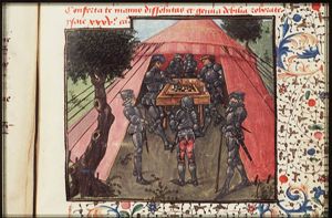 Ulysses playing chess in his tent