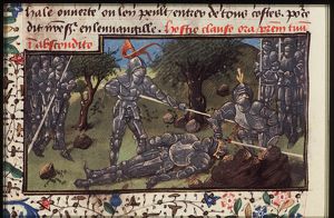 Achilles kills Polybetes, who is picking up the armour of Hector