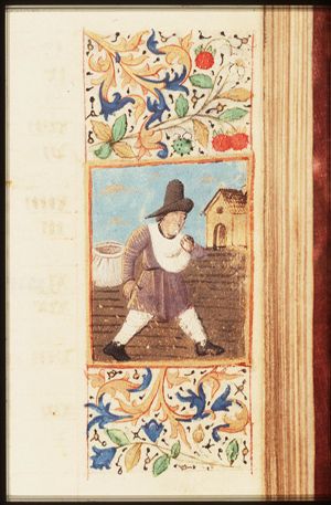 October: a man sowing