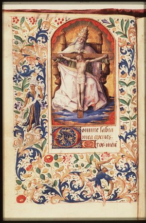 The Trinity: God the Father holding the crucifix (Mercy-Seat)