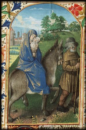 The Flight into Egypt: Mary, St. Joseph and the Christ-child on their way