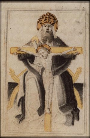The Trinity: God the Father holding the crucifix (Mercy-Seat)