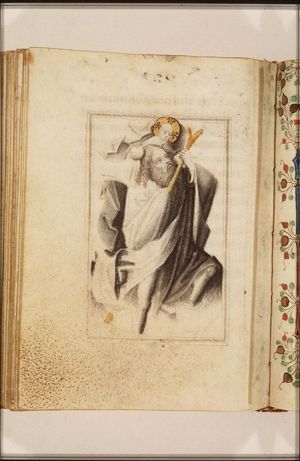 St. Christopher carries the Christ-child