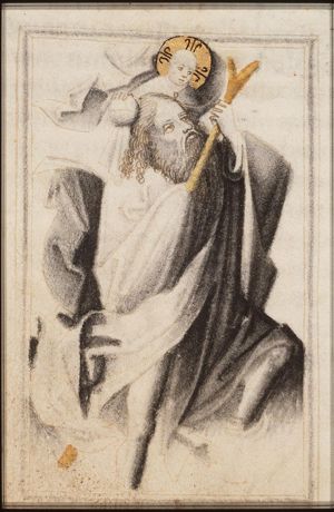 St. Christopher carries the Christ-child