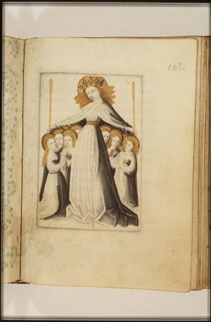 St. Ursula of Cologne protecting the eleven thousand virgins with her cloak