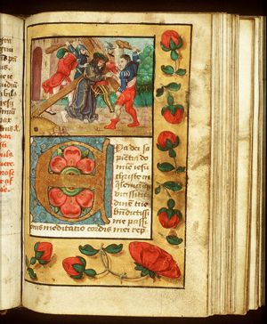 The carrying of the cross: Christ bears the cross