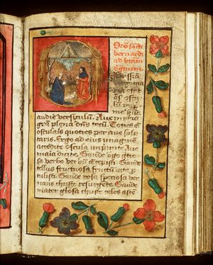 The Nativity: the adoration of the Christ-child by Mary and St. Joseph