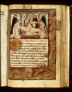 A burial in a church