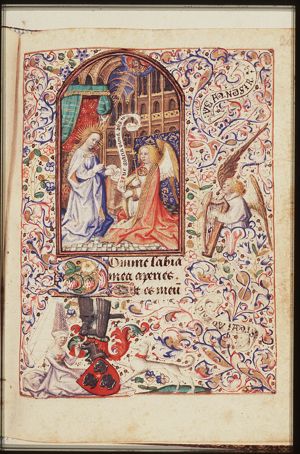 The Annunciation: Gabriel announces Christ's birth to Mary