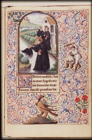 St. Maurus of Glanfeuil, walking on the water, saves St. Placidius from drowning
