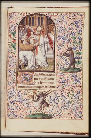 St. Maturinus of Larchant baptizing the faithful