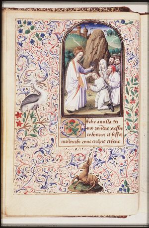 St. Genevieve of Paris anointing the faithful