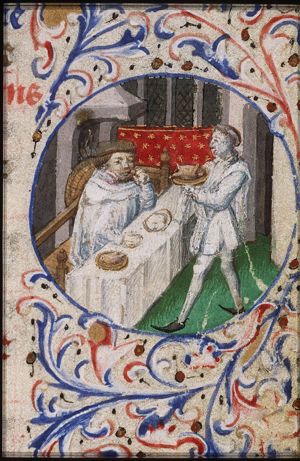 January: a man dining