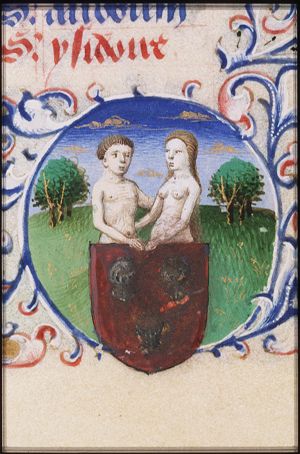 May: Gemini (with the coat of arms of Simon de Varie)