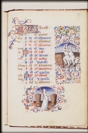 August: two men threshing