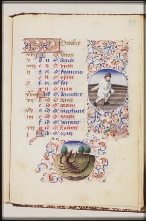October: a man sowing