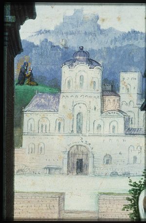 Jean Lallemant le Jeune looking at the Visitation: Mary meets St. Elisabeth