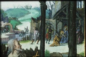 Jean Lallemant le Jeune looking at the adoration of the Christ-child by the Magi