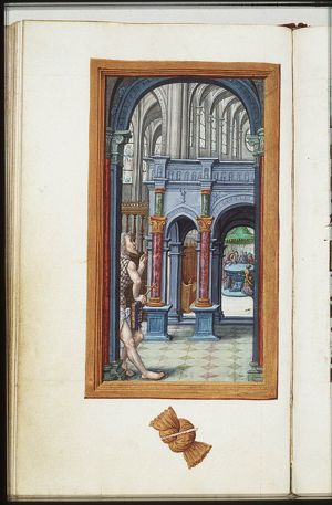 Jean Lallemant le Jeune looking at the presentation in the temple