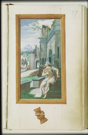 Jean Lallemant le Jeune looking at the Flight into Egypt, the idols falling down