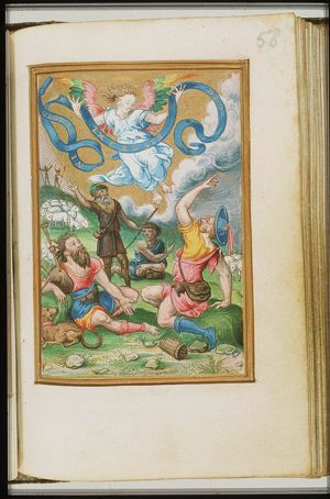 Annunciation of Christ's birth to the shepherds