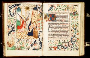 The Annunciation: Gabriel announces Christ's birth to Mary