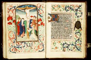 The Crucifixion, with Mary, St. John, St. Mary Magdalene, and the confessing centurion(?)