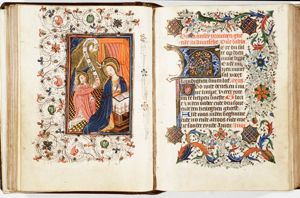 The Annunciation: Gabriel announces Christ's birth to Mary