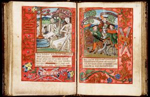 Meeting between the three living and the three dead: the three dead