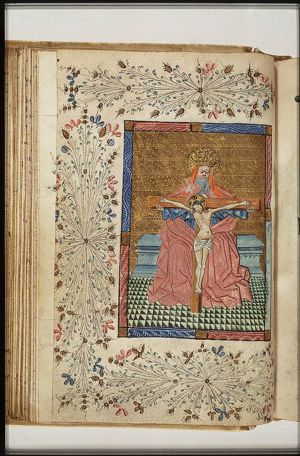 The Trinity: God the Father holding the crucifix (Mercy-Seat)