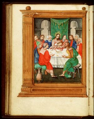 The Last Supper: Christ and the apostles at table
