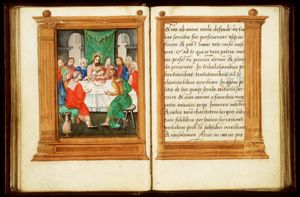 The Last Supper: Christ and the apostles at table