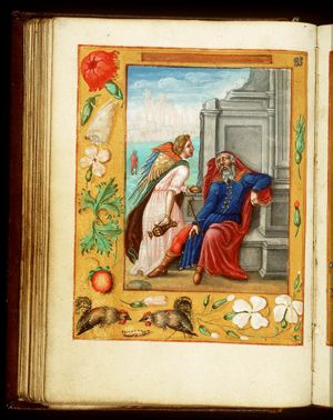 Elijah in the desert fed by an angel