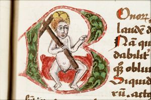 The Christ-child holding a cross