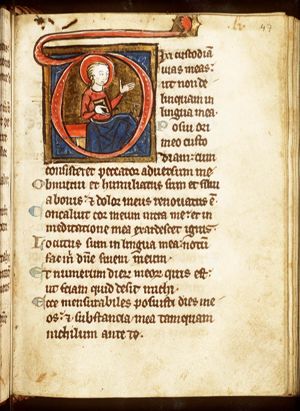 A prophet holding a book