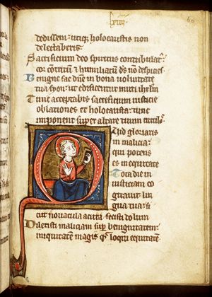 A prophet holding a book